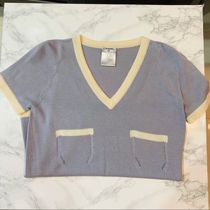 CHANEL Lilac Knit Top